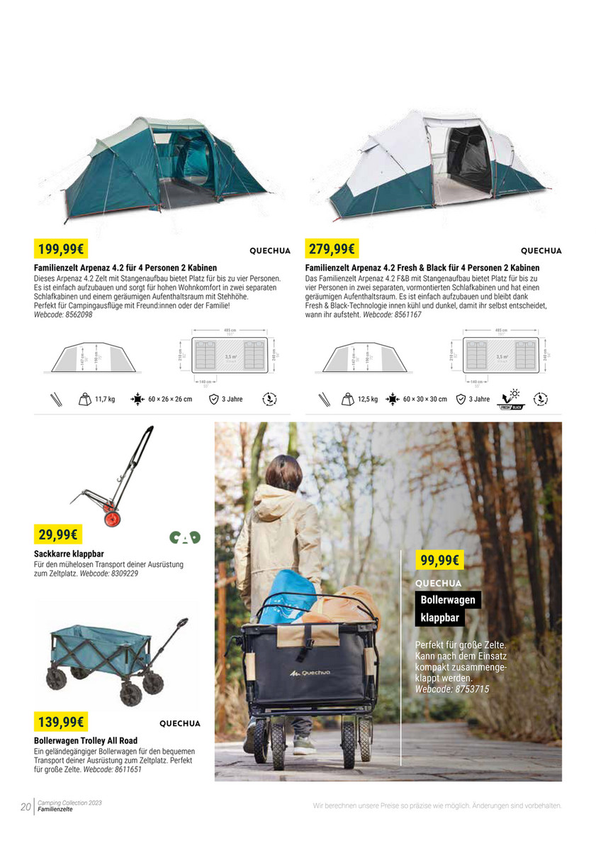 Camping Katalog Quechua 2023 | DECATHLON - Familienzelt aufblasbar Fresh &  Black - Air Seconds 4.2 fr 4 Personen 2 Kabinen