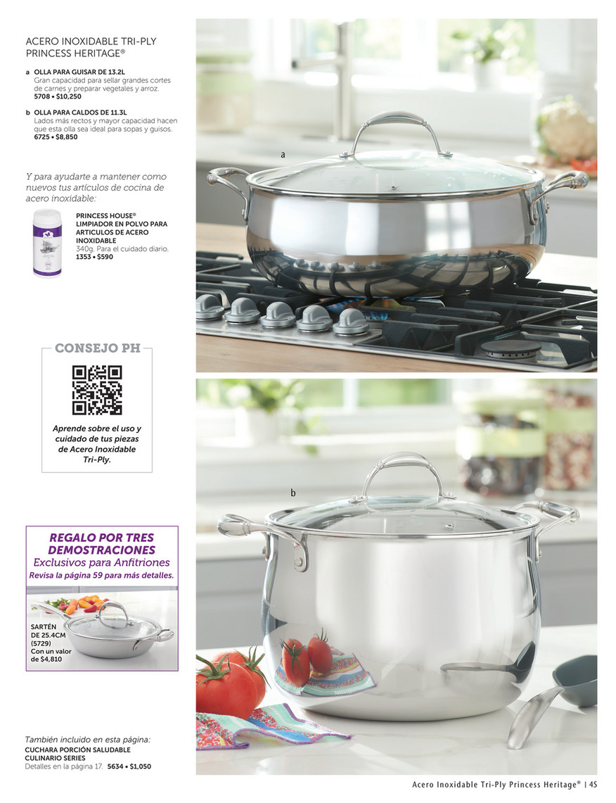 Olla Con Tapa DeAcero inoxidable 16 qt Grandes Ollas Cocina