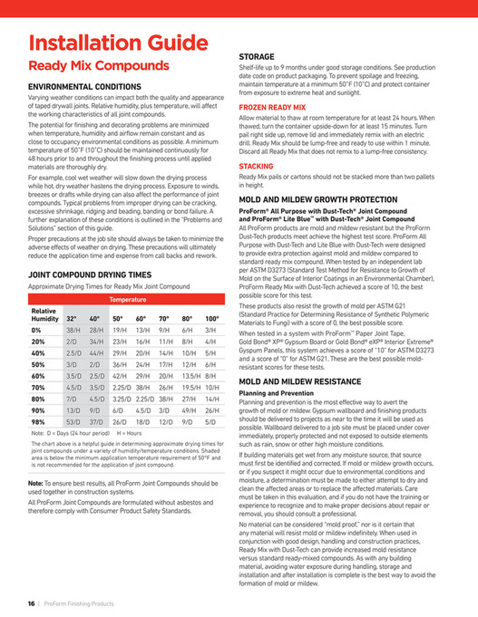 ProForm Finishing Products Construction Guide Page 1617