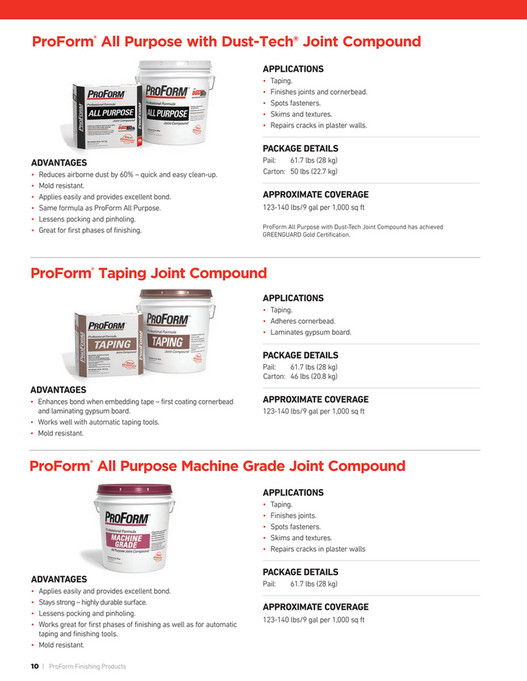 ProForm Finishing Products Construction Guide Page 1011