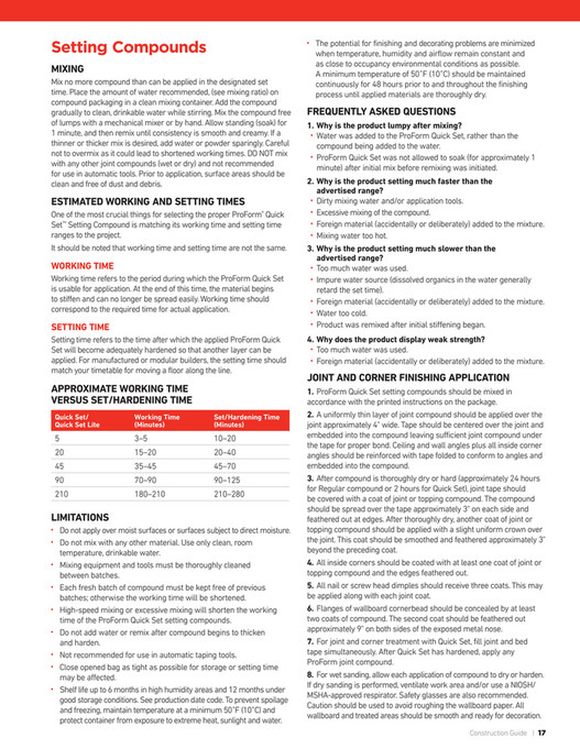 ProForm Finishing Products Construction Guide Page 1617