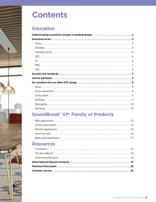 National Gypsum Company - NGC SoundBreak XP Sound Solutions Guide - Page 1