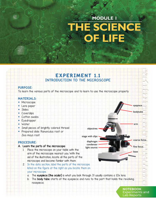 apologia biology experiment 1.1