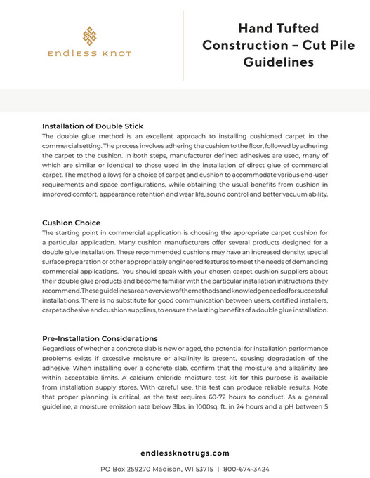 Endless Knot - Installation Guidelines - Page 6-7