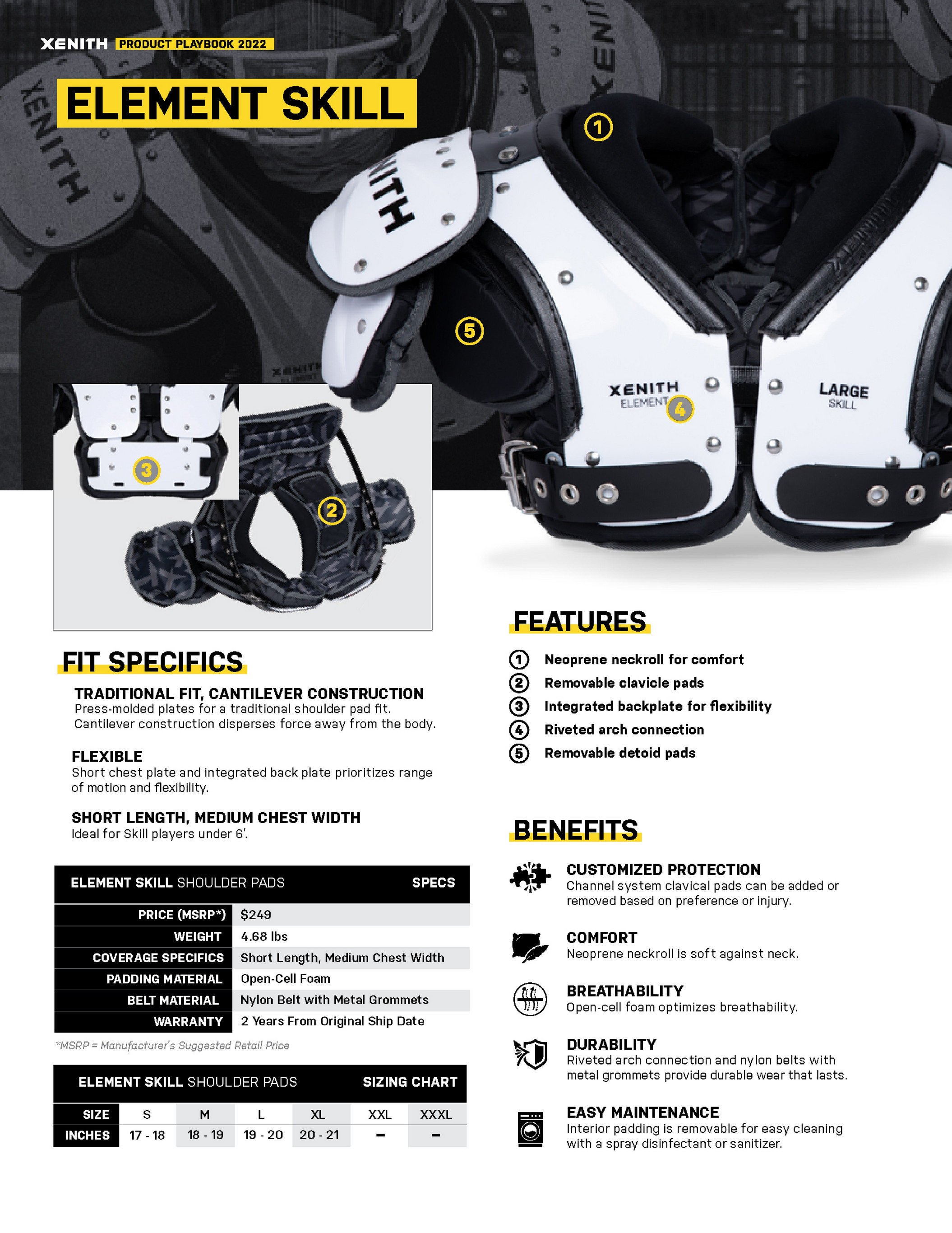 Xenith - 2022 Xenith Shoulder Pads 