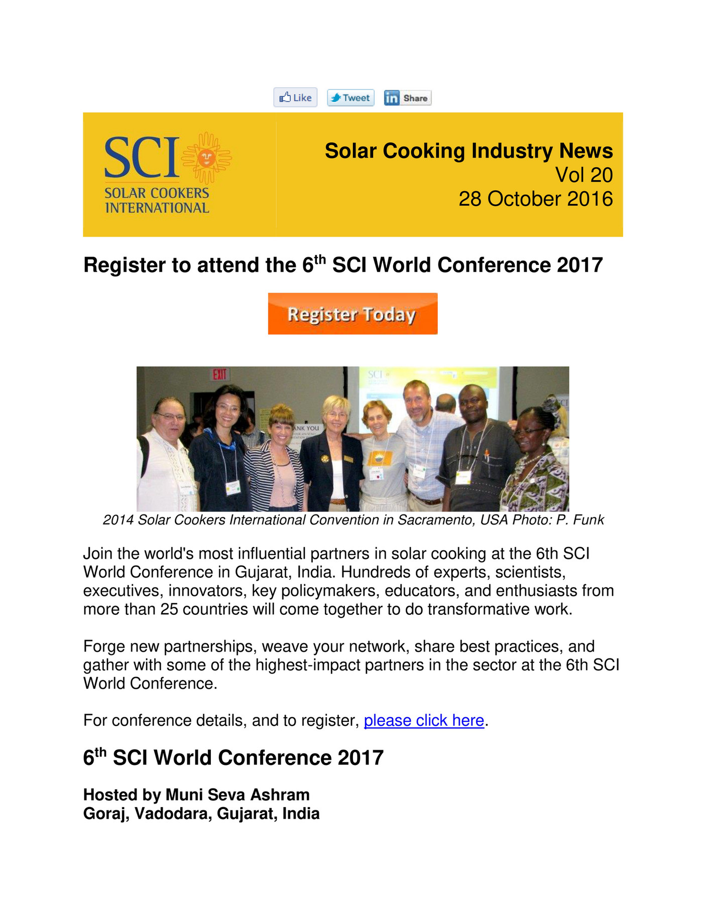 Solar Cookers International Solar Cooking Industry News Digest Vol 20