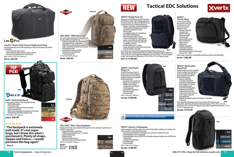 galls tactical backpack