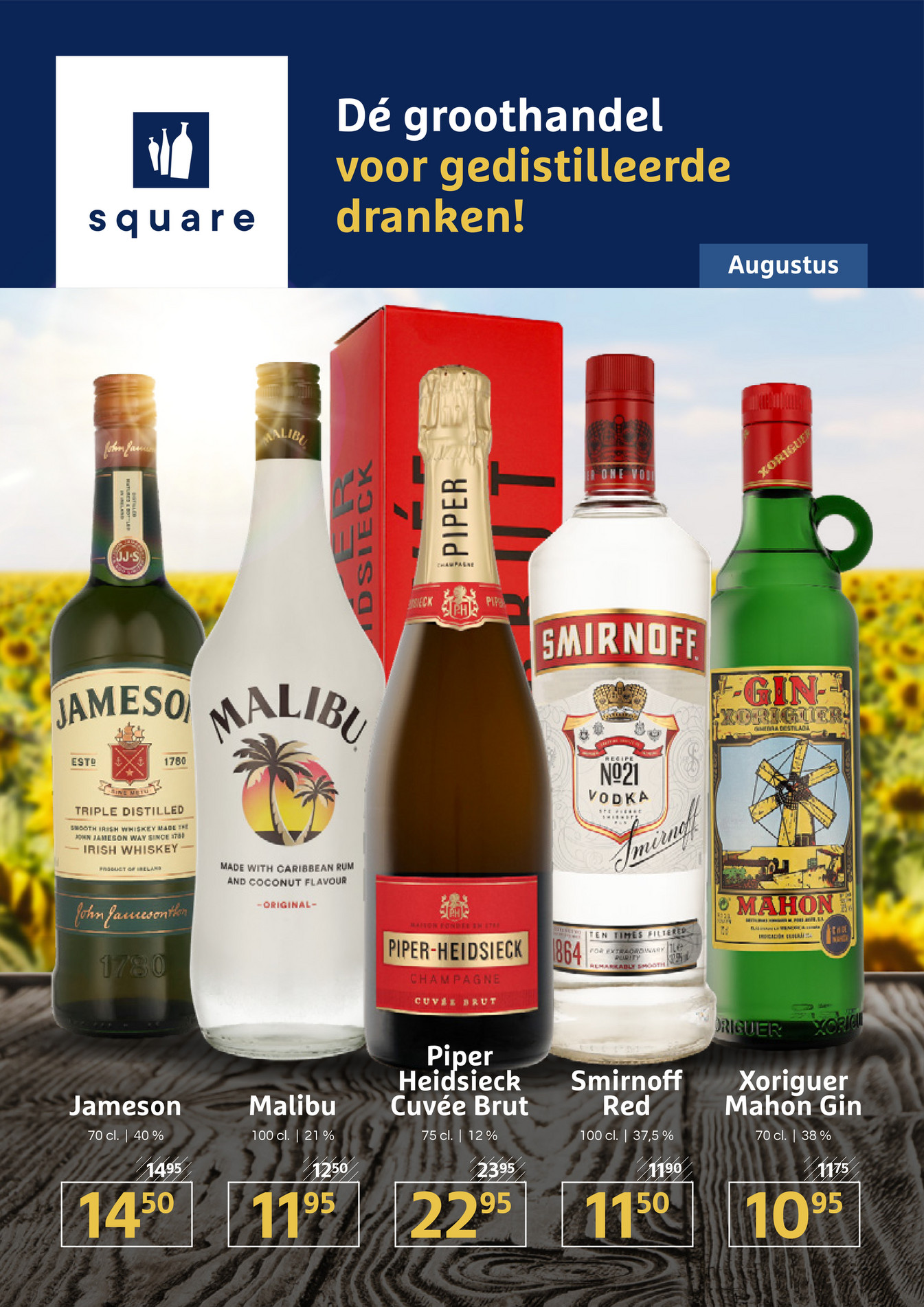 Square Dranken Nederland B.V. Actiefolder Augustus 2023 - Pagina 1