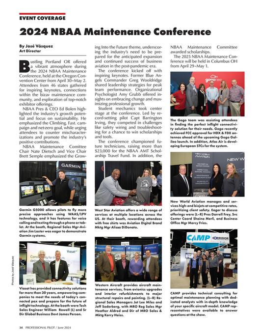 Professional Pilot Magazine June 2024 - Page 34-35
