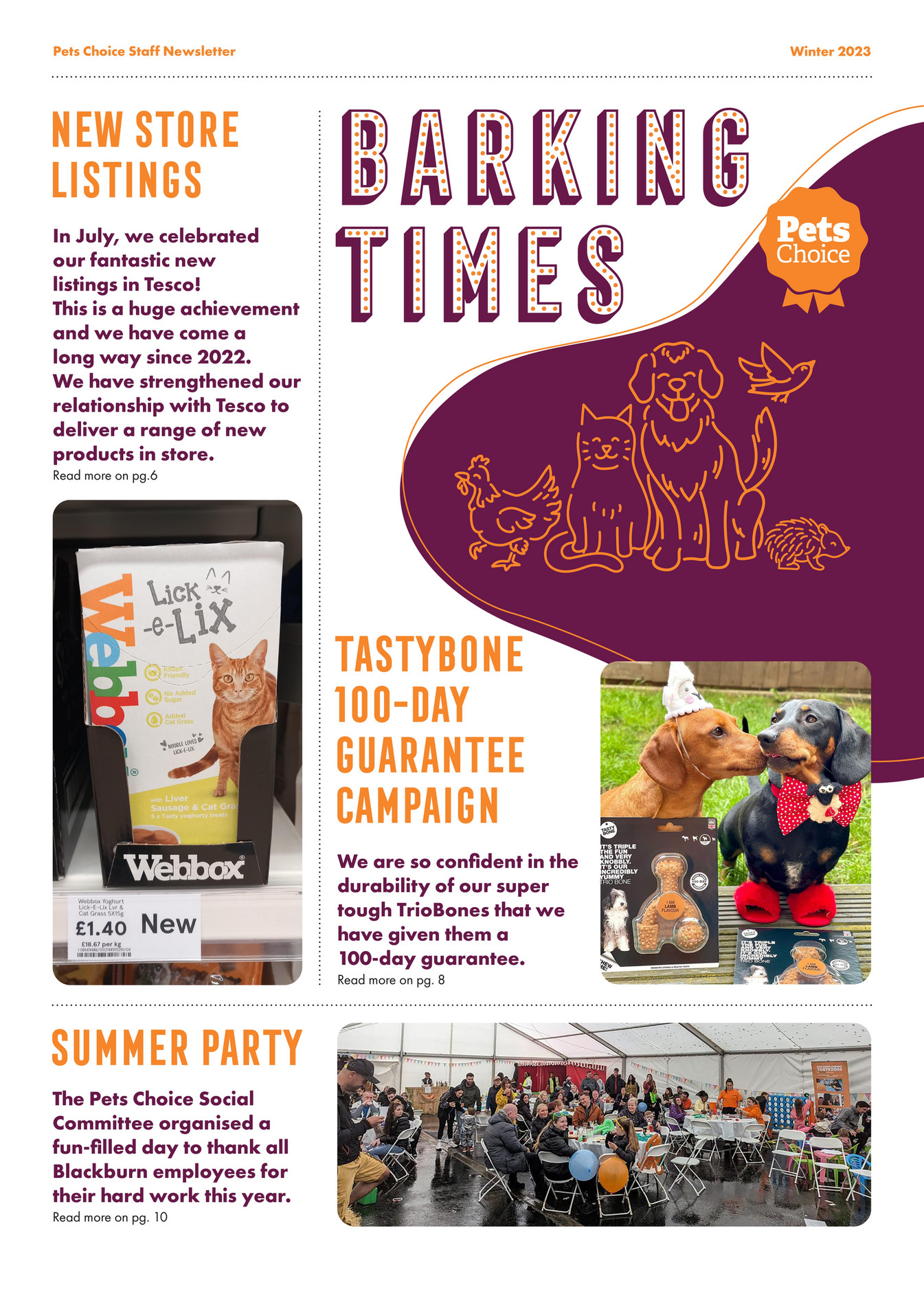 Pets Choice PETS CHOICE WINTER NEWSLETTER 2023 Page 1