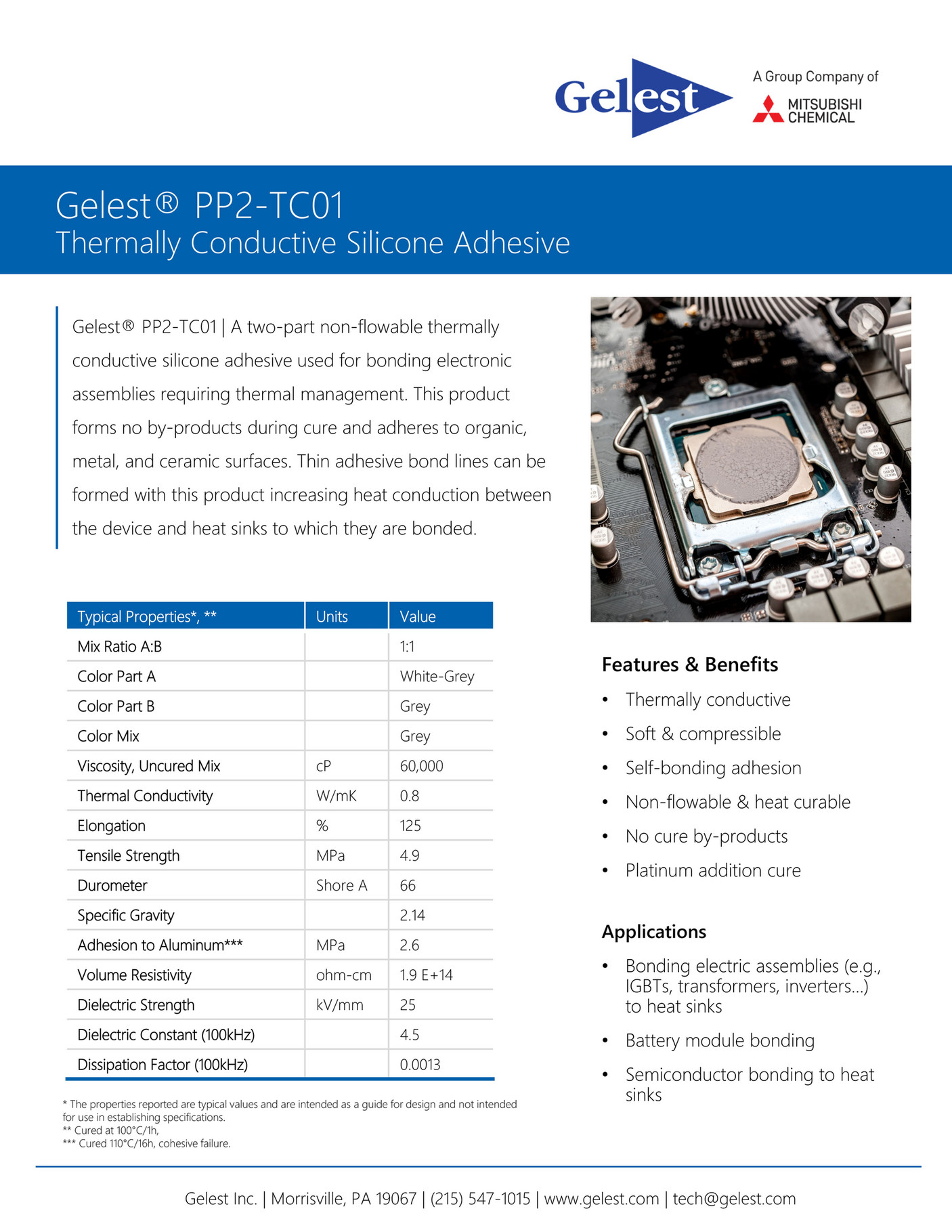Mitsubishi Chemical America Gelest_PP2TC01 Page 1