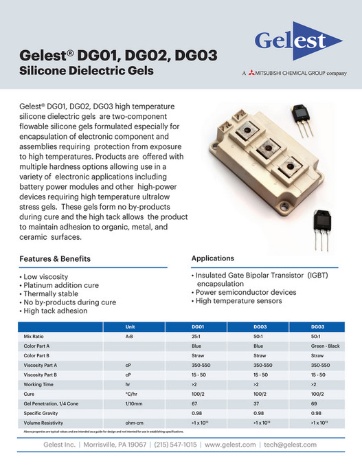 Mitsubishi Chemical America - Gelest DG01, DG02, DG03 5.2024 - Page 1