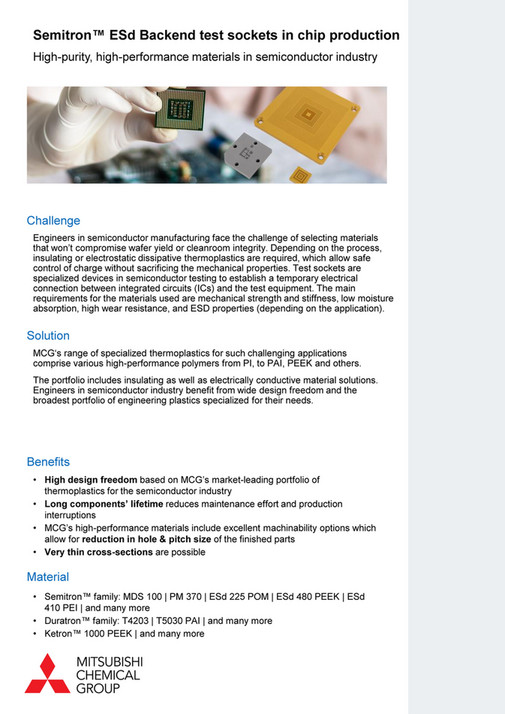 Mitsubishi Chemical America - B2_Test sockets in semiconductor backend ...