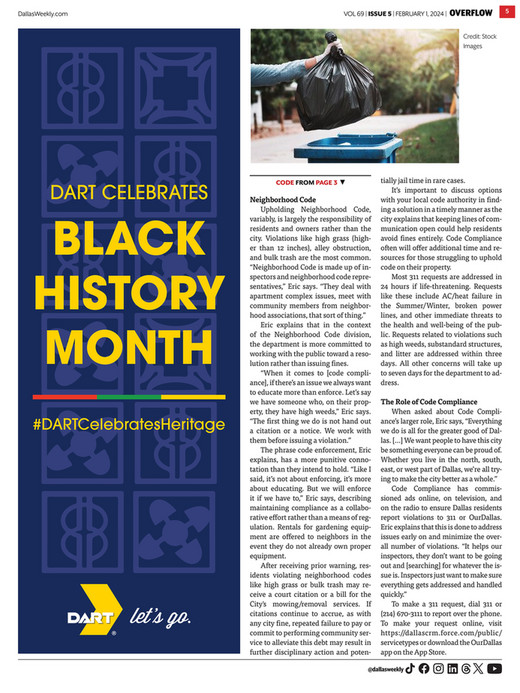 Dallas Weekly - February 1, 2024 | Dream Chasers - Page 1