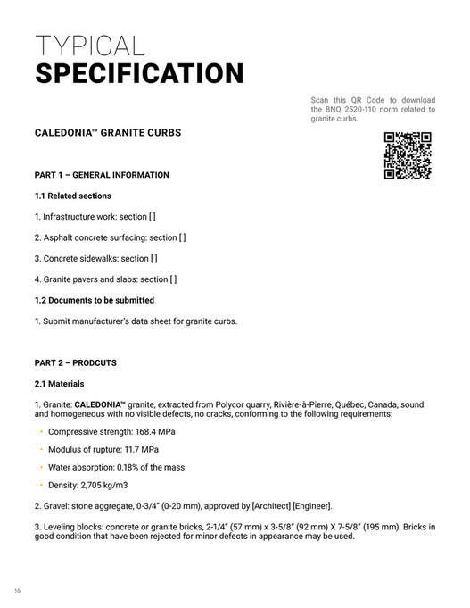 Polycor Brochure.pdf Polycor - Granite Curbs Brochure - 2025 (English) - Page 14-15