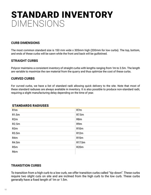 Polycor Brochure.pdf Polycor - Granite Curbs Brochure - 2025 (English) - Page 12-13