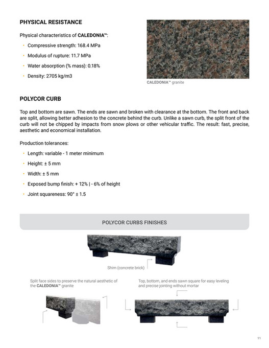 Polycor Brochure.pdf Polycor - Granite Curbs Brochure - 2025 (English) - Page 8-9