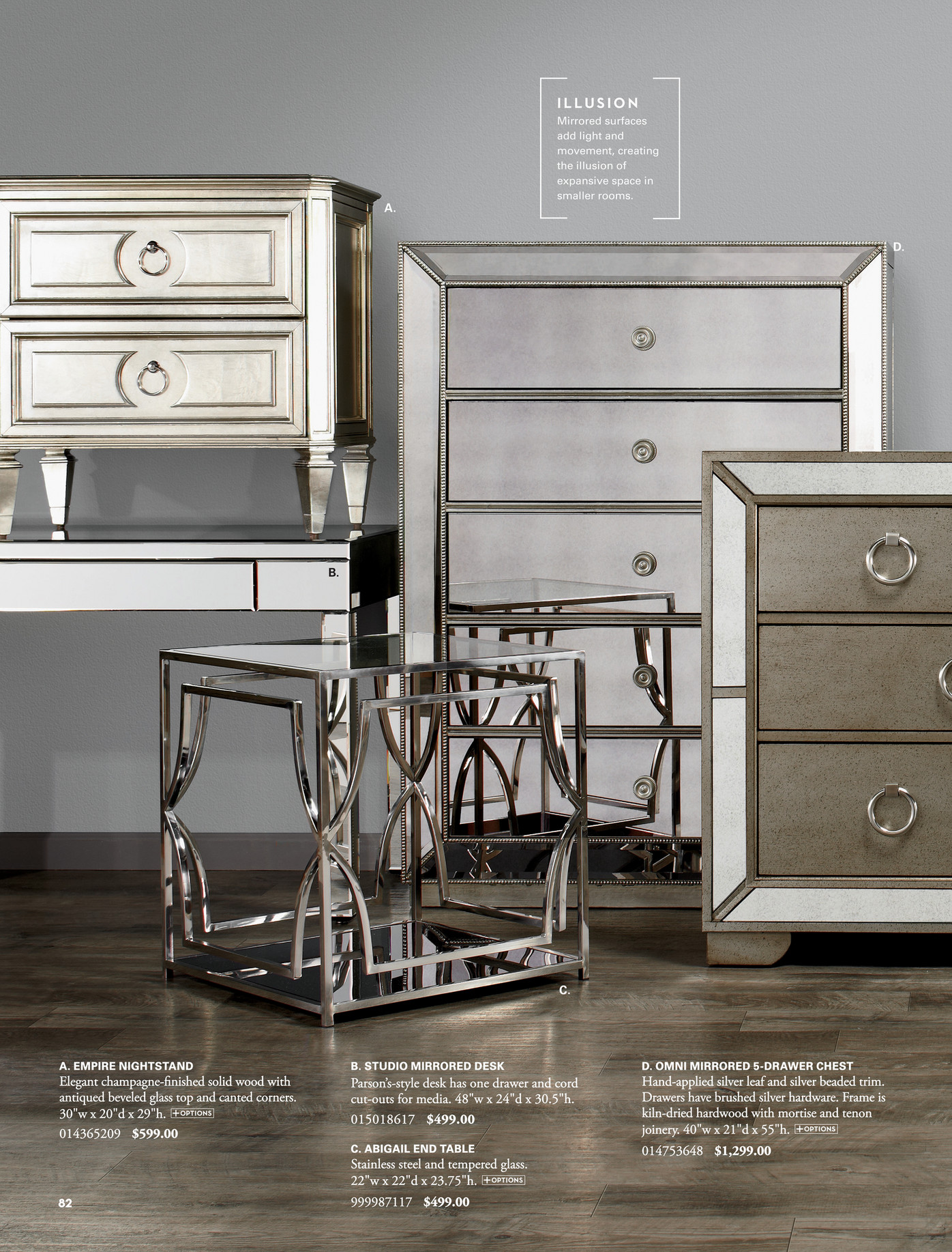 Z Gallerie Live In Color Simplicity Mirrored 5 Drawer Hall