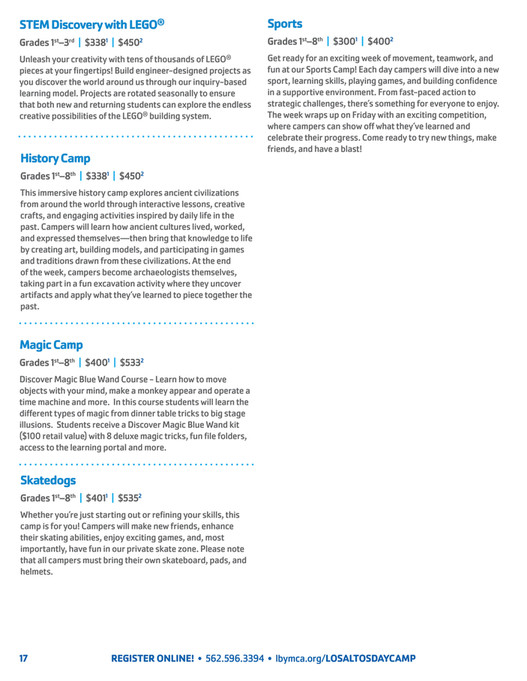 Los Altos Family YMCA - Los Altos Family YMCA – 2026 Summer Camp Guide ...