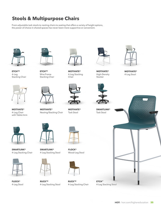 Smartlink Task Stool HON Higher Education Furniture - Page 32-33