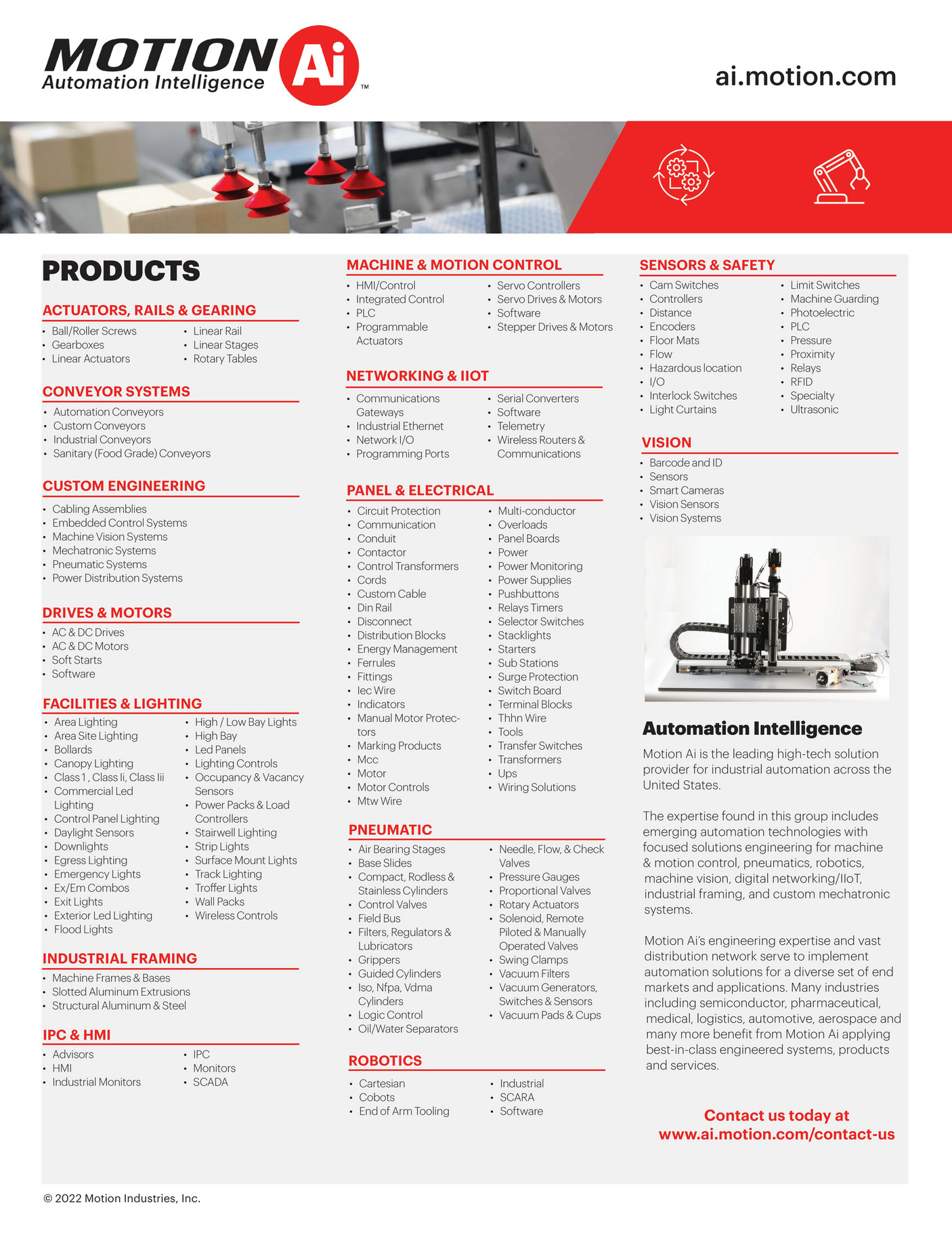 Motion Ai Motion Ai BRAAS NC Linecard 7_22 Page 2