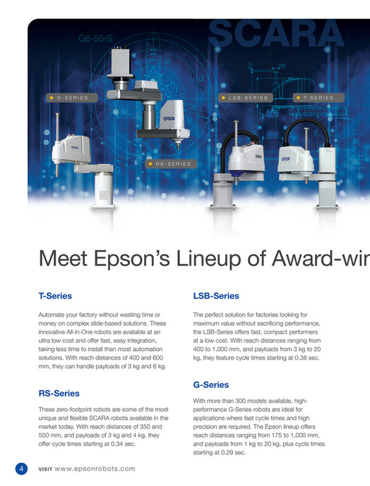 Motion Ai Epson Industrial Robots Catalogue Page 4