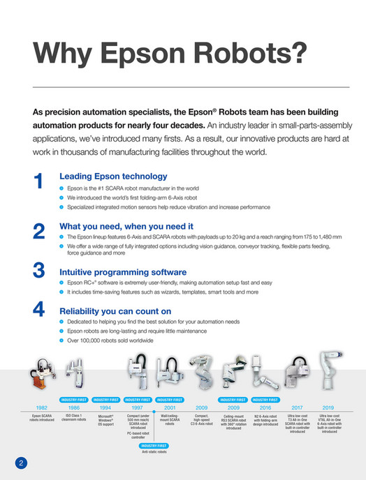 Motion Ai Epson Industrial Robots Catalogue Page 2
