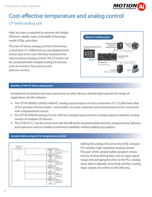 Motion Ai - Controller Safety for Compact Applications - Omron - Page 4-5