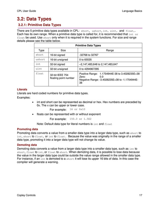 Motion Ai - CPL User Guide Manual - Copley Controls - Page 16-17