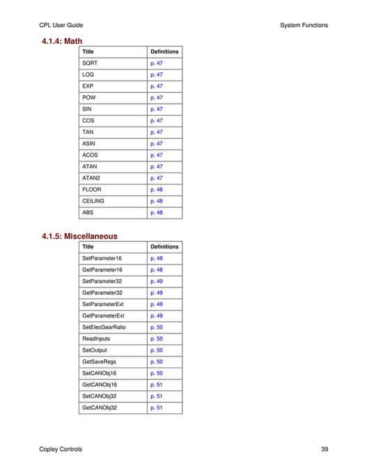 Motion Ai - CPL User Guide Manual - Copley Controls - Page 38-39