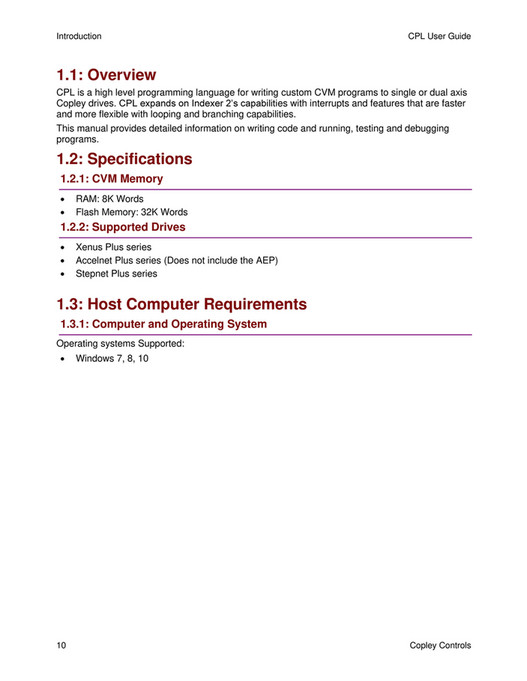 Motion Ai - CPL User Guide Manual - Copley Controls - Page 8-9