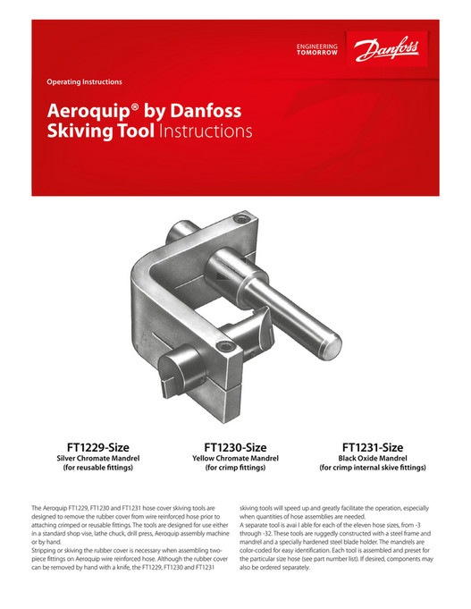 Aeroquip | Skiving Tool Instructions - Motion Fluid Power