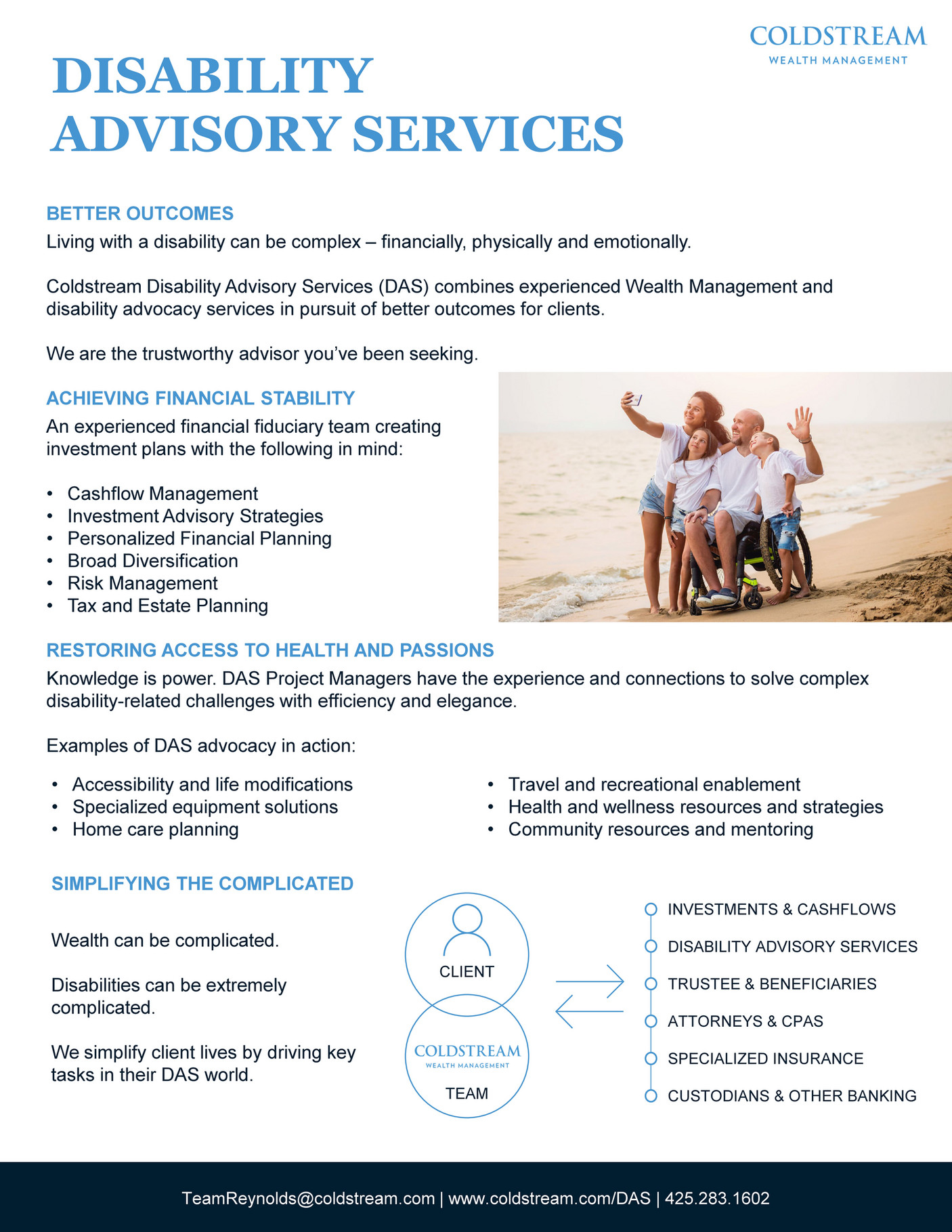 Coldstream Wealth Management Disability Advisory Services Overview