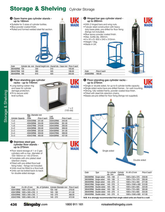 Slingsby Rack Rack Floor-standing cylinder racks