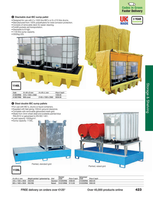 Ibc Drm Racking Drum and IBC storage units - 2 IBC