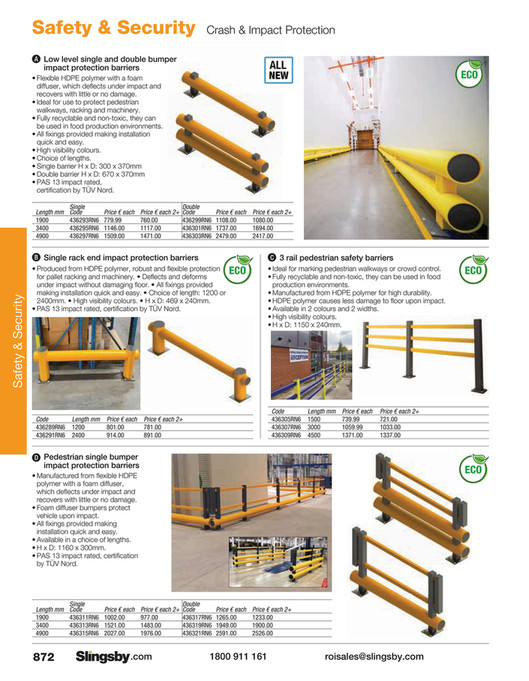 Bumber Guard Railing Black Bull medium duty railing system - lateral rail - indoor use