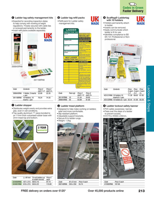 Universal Ladder Color Code Combination ladder with smart base