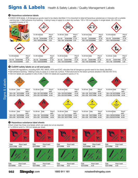 COSHH GHS irritant symbol label