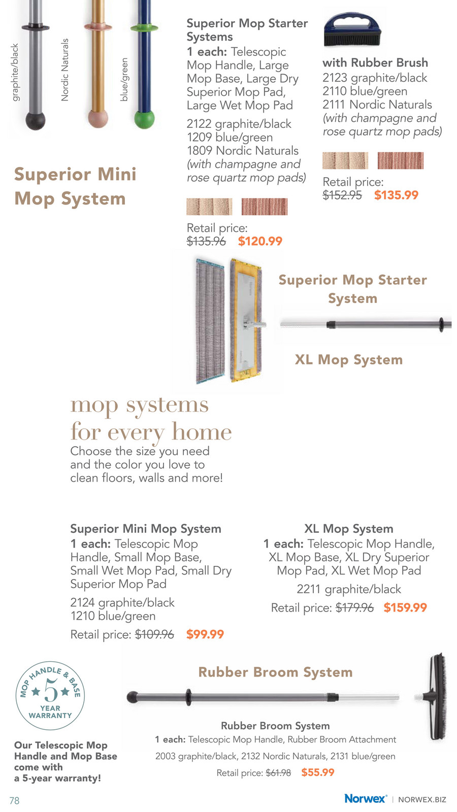 Norwex Rubber Broom System