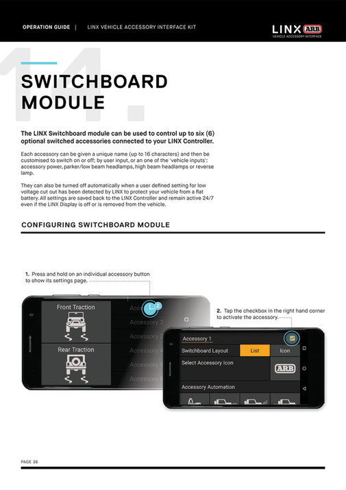 Linx Module Rt3096 ARB 4x4 Accessories - LINX Operation Guide | 01.12.22 - Page 36-37