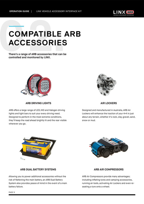 ARB 4x4 Accessories - LINX Operation Guide | 01.12.22 - Page 10-11