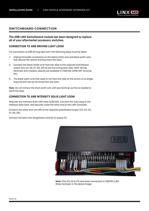 Linx Module Rt3096 ARB 4x4 Accessories - LINX Installation Guide | 01.12.22 - Page 34-35