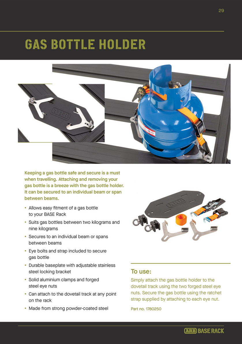 ARB 1780340 Base Rack Jerry Can Mount 4x4 Accessories Double - Vertical,  Allows Easy Fitment Jerry cans to Your Base Rack.