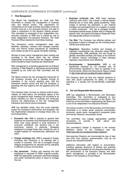 ARB 4x4 Accessories - ARB 2022 Annual Report - Page 60