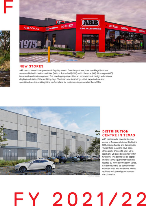 ARB 4x4 Accessories - ARB 2022 Annual Report - Page 4-5