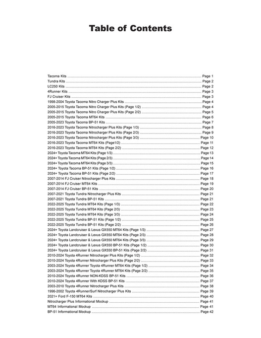 Old Man Emu Suspension Quick Reference Guide - Page 4-5