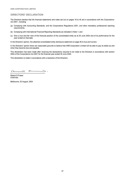 ARB 4x4 Accessories - ARB 2024 Annual Report - Page 50-51