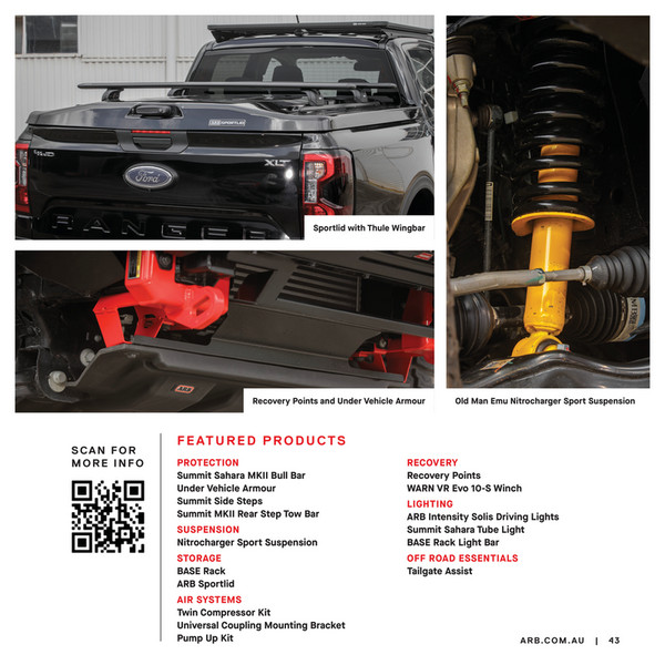 ARB 4x4 Accessories - ARB Ford Ranger Persona Brochure - Page 42-43