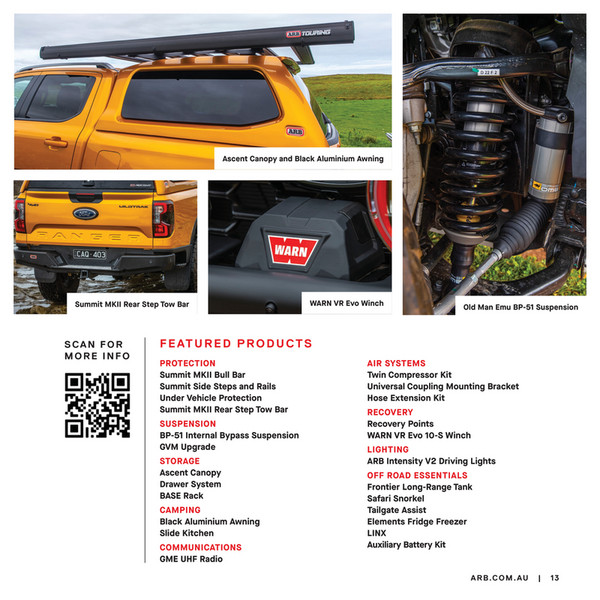 ARB 4x4 Accessories - ARB Ford Ranger Persona Brochure - Page 12-13