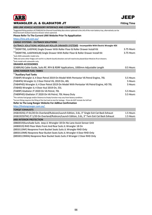 ARB 4x4 Accessories - Export Vehicle Application Guide (EVAG) - May ...